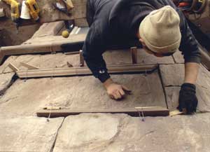 brownstone carving repair process